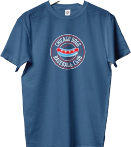 CHICAGO DOGS YOUTH CLUB TEE-STEEL BLUE