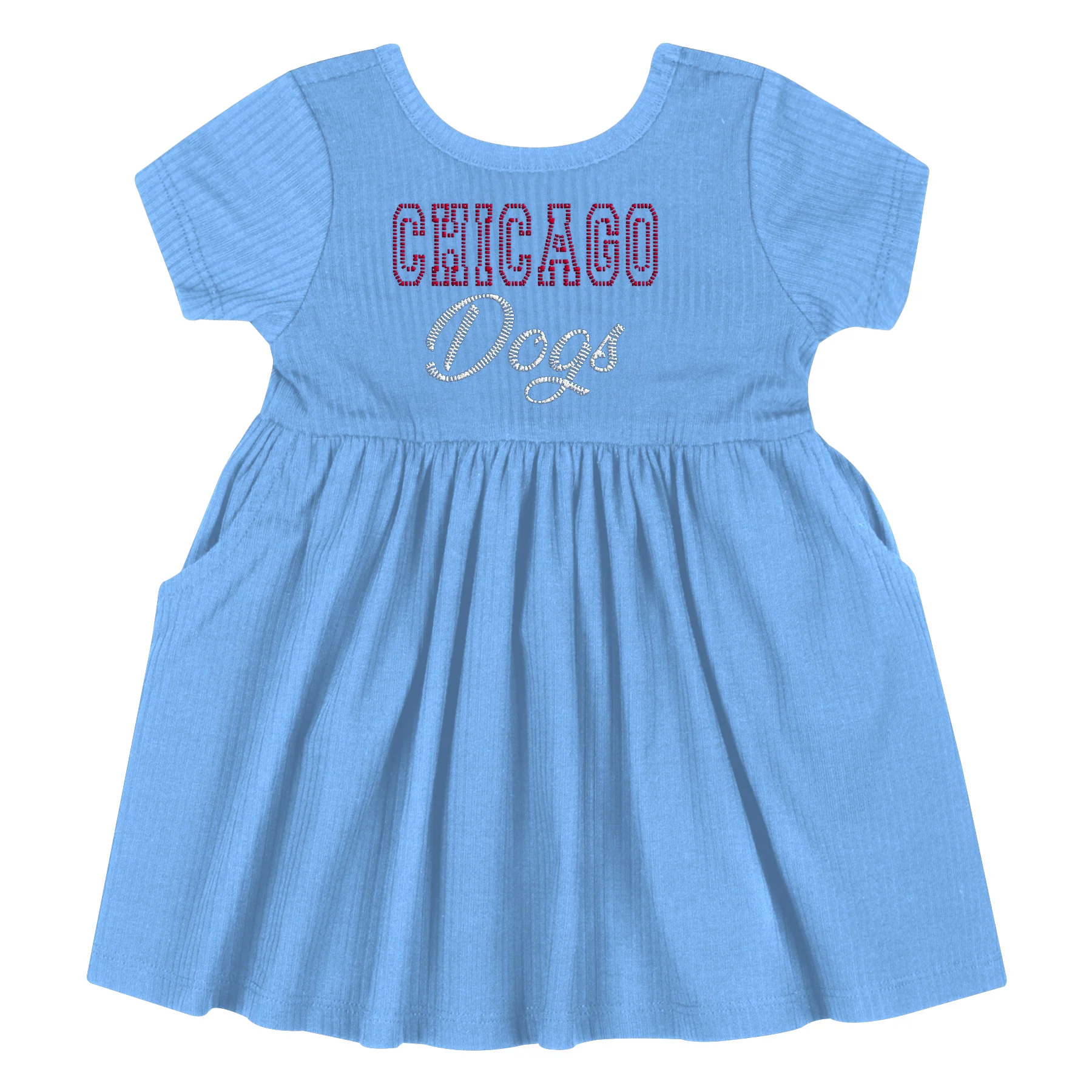 Chicago Dogs Blue Bow Dress
