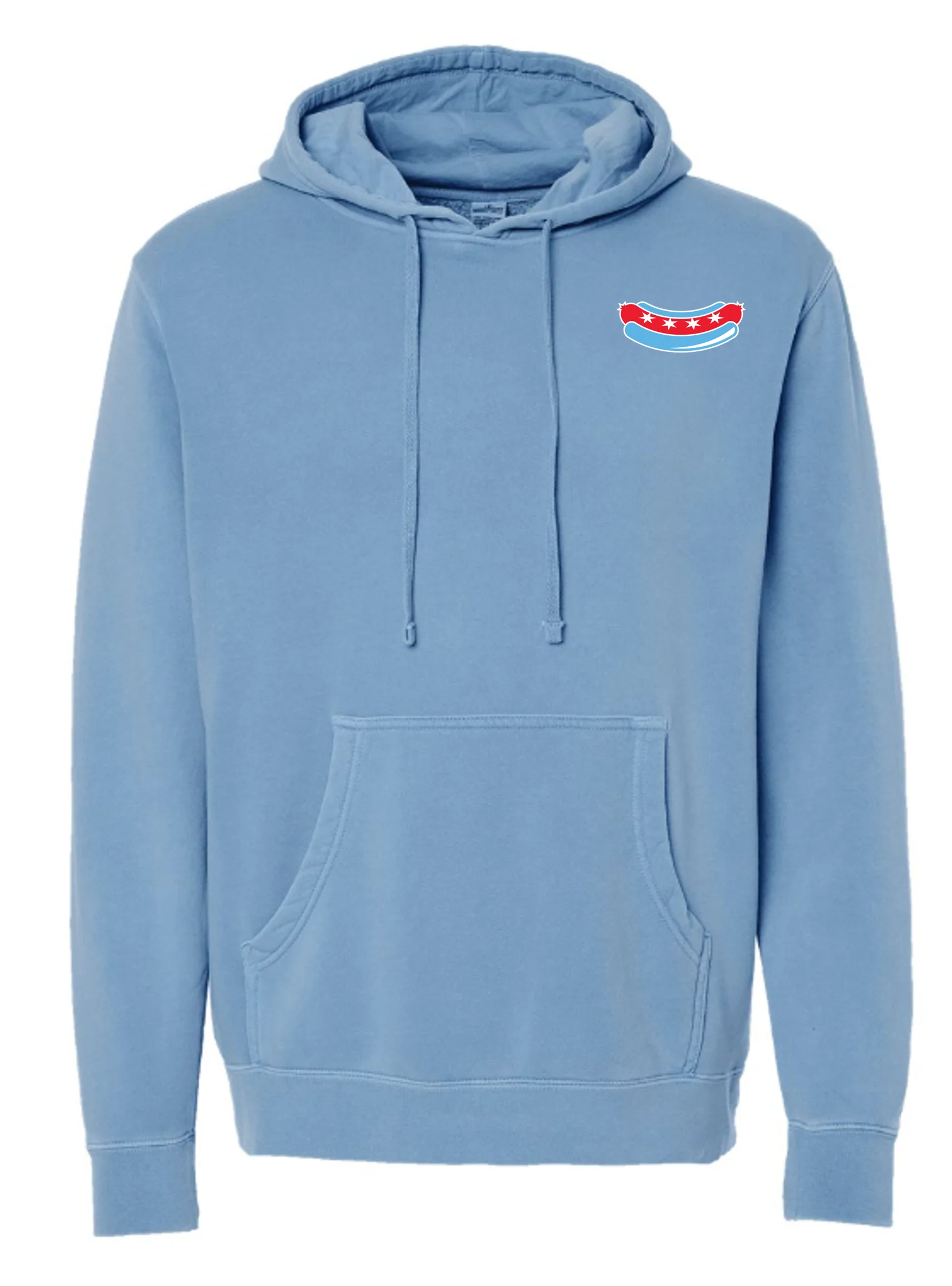 CHICAGO DOGS BLUE EMBROIDERED SECONDARY LOGO HOODIE