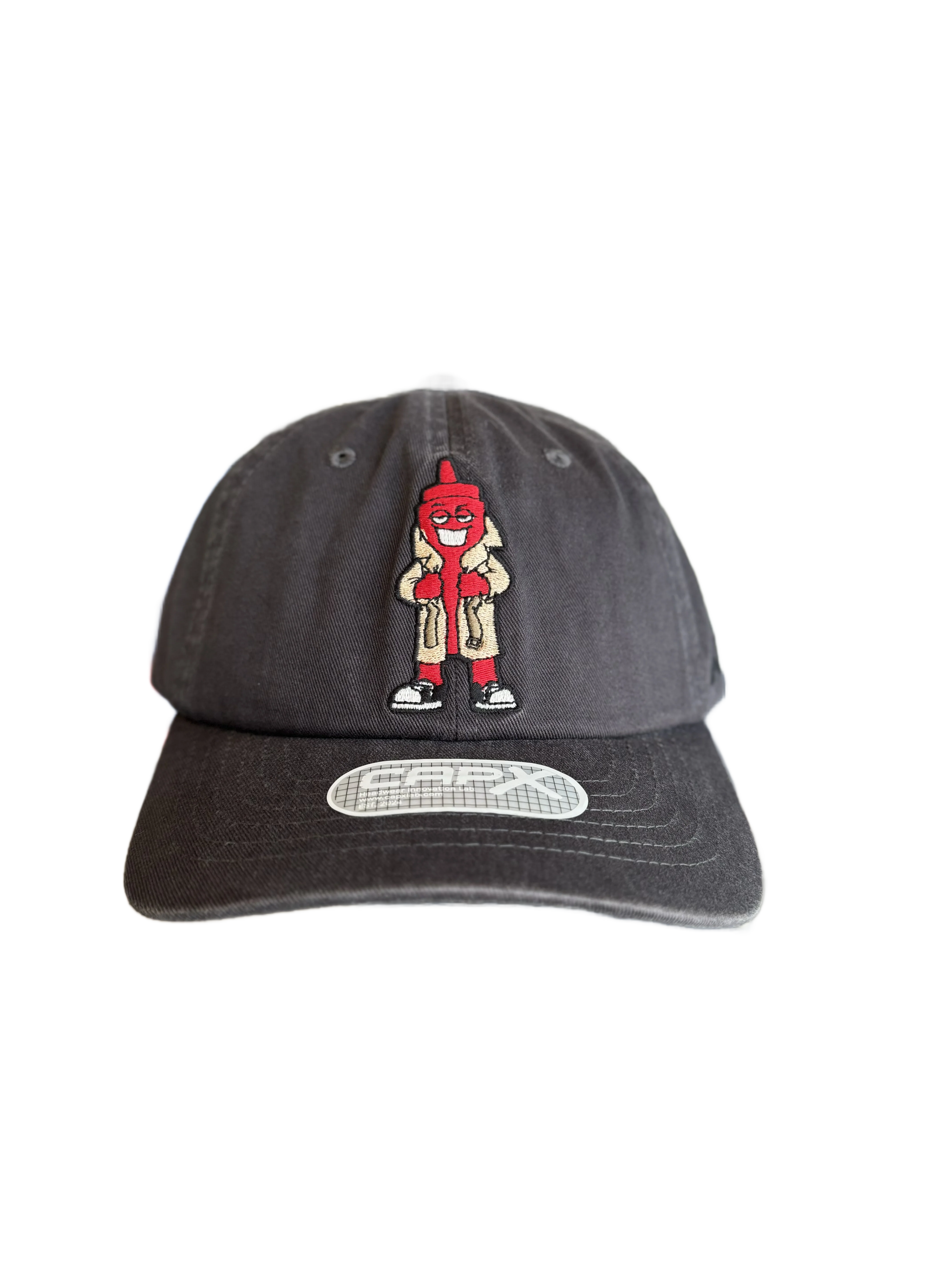 CHICAGO DOGS KETCHUP MASCOT CHARCOAL ADJUSTABLE HAT