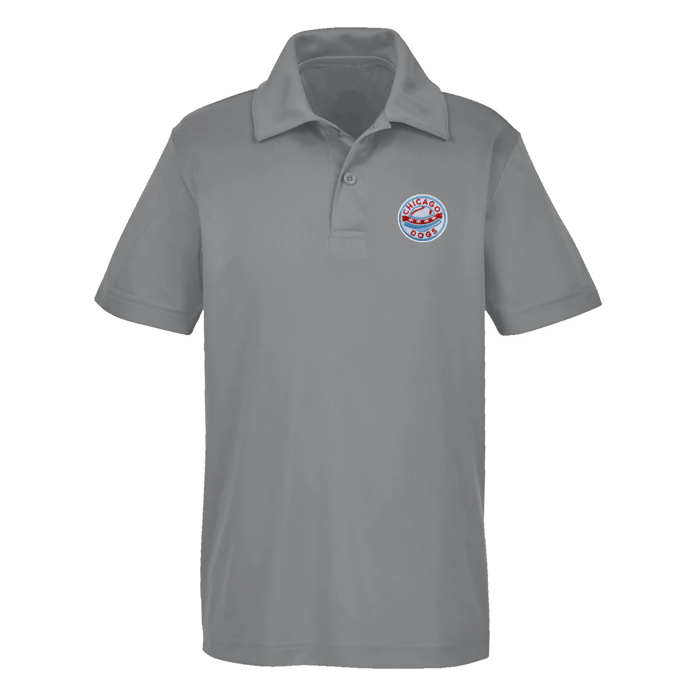 Chicago Dogs Mens Performance Polo - Grey