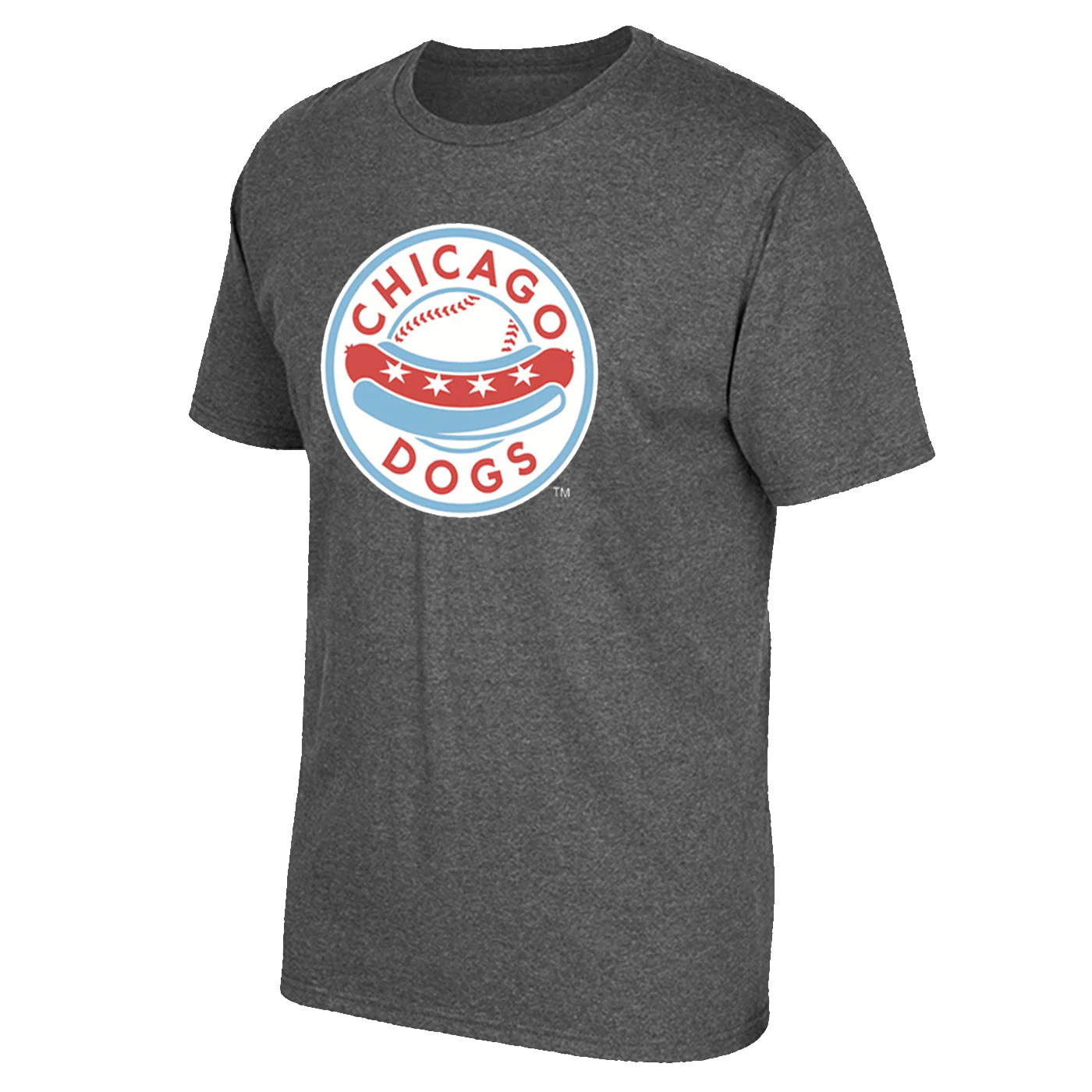 Chicago Dogs Circle Logo Tee-Dark Grey