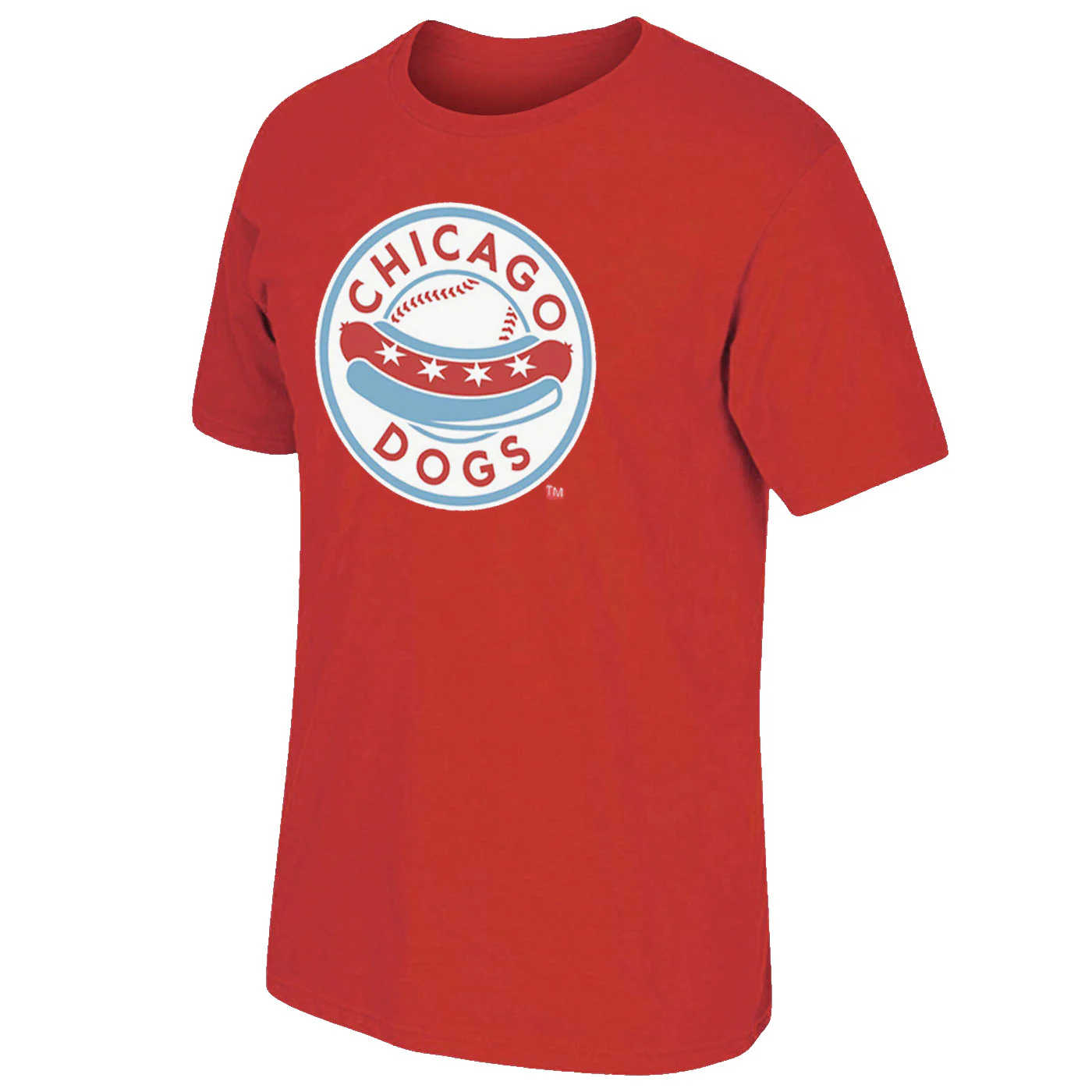 Chicago Dogs Men's Circle Logo SS Tee-Red