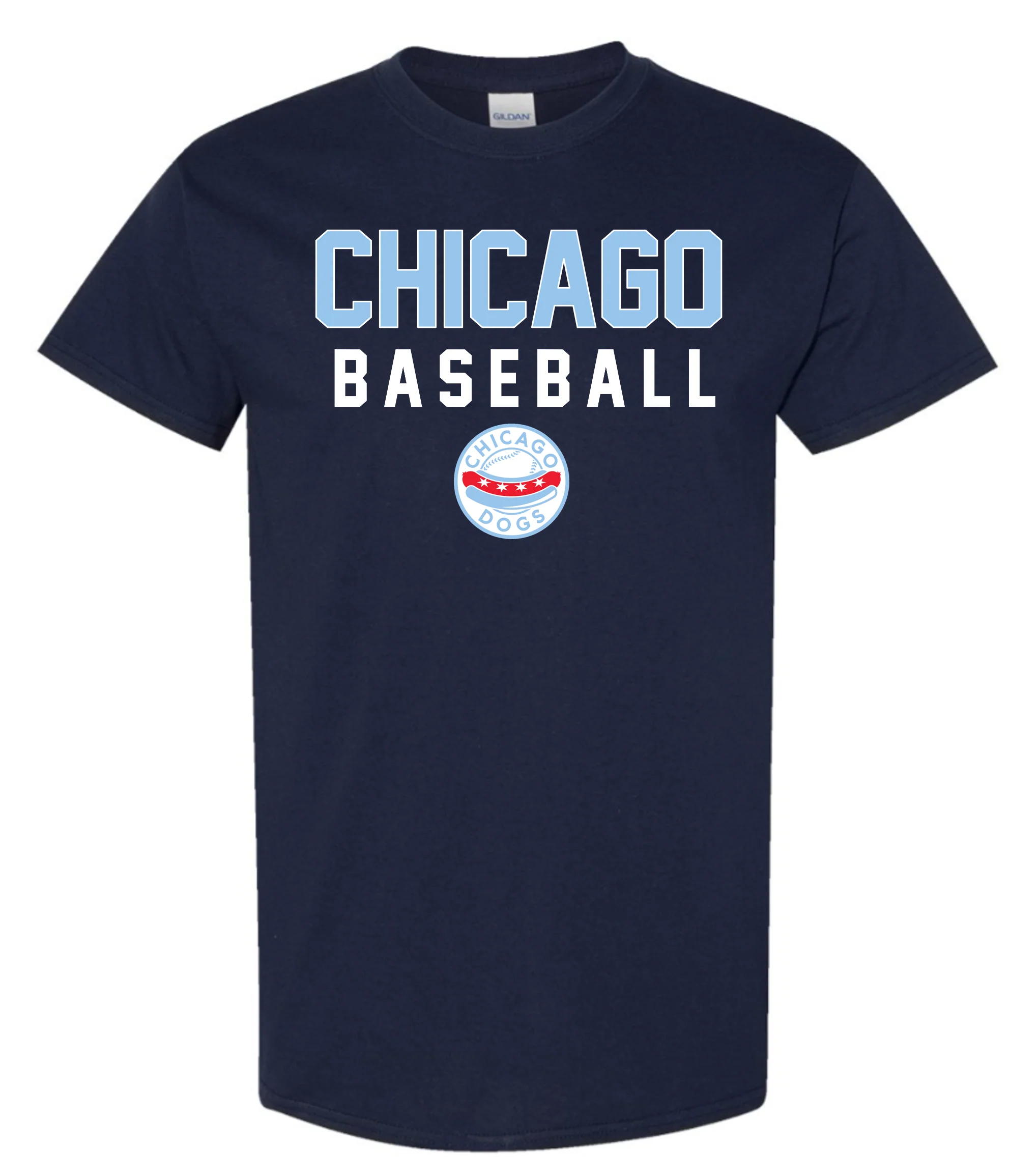 CHICAGO DOGS NAVY CHICAGO BASEBALL T-SHIRT
