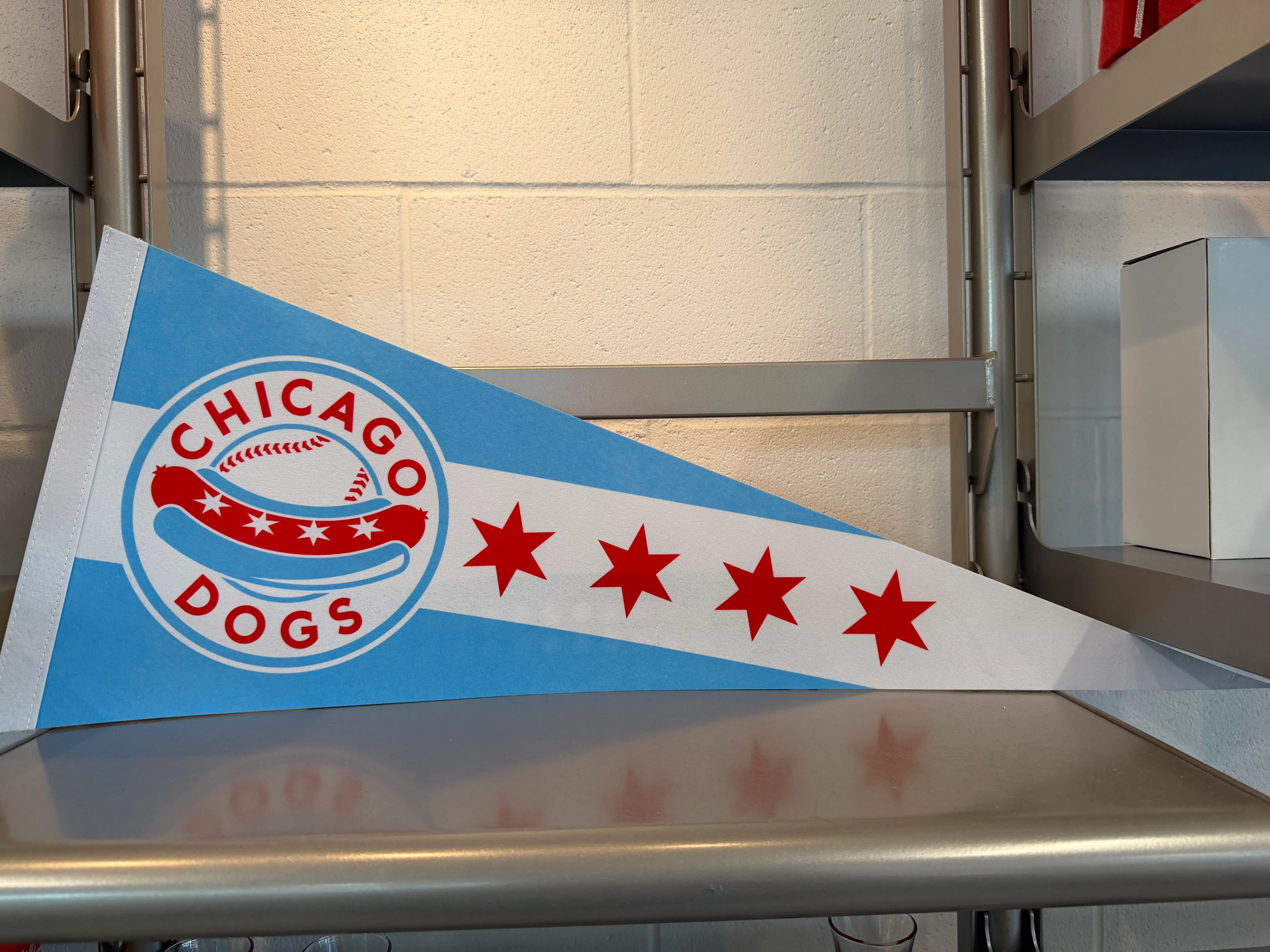 Chicago Dogs 12x30 Felt Pennant - Blue & White