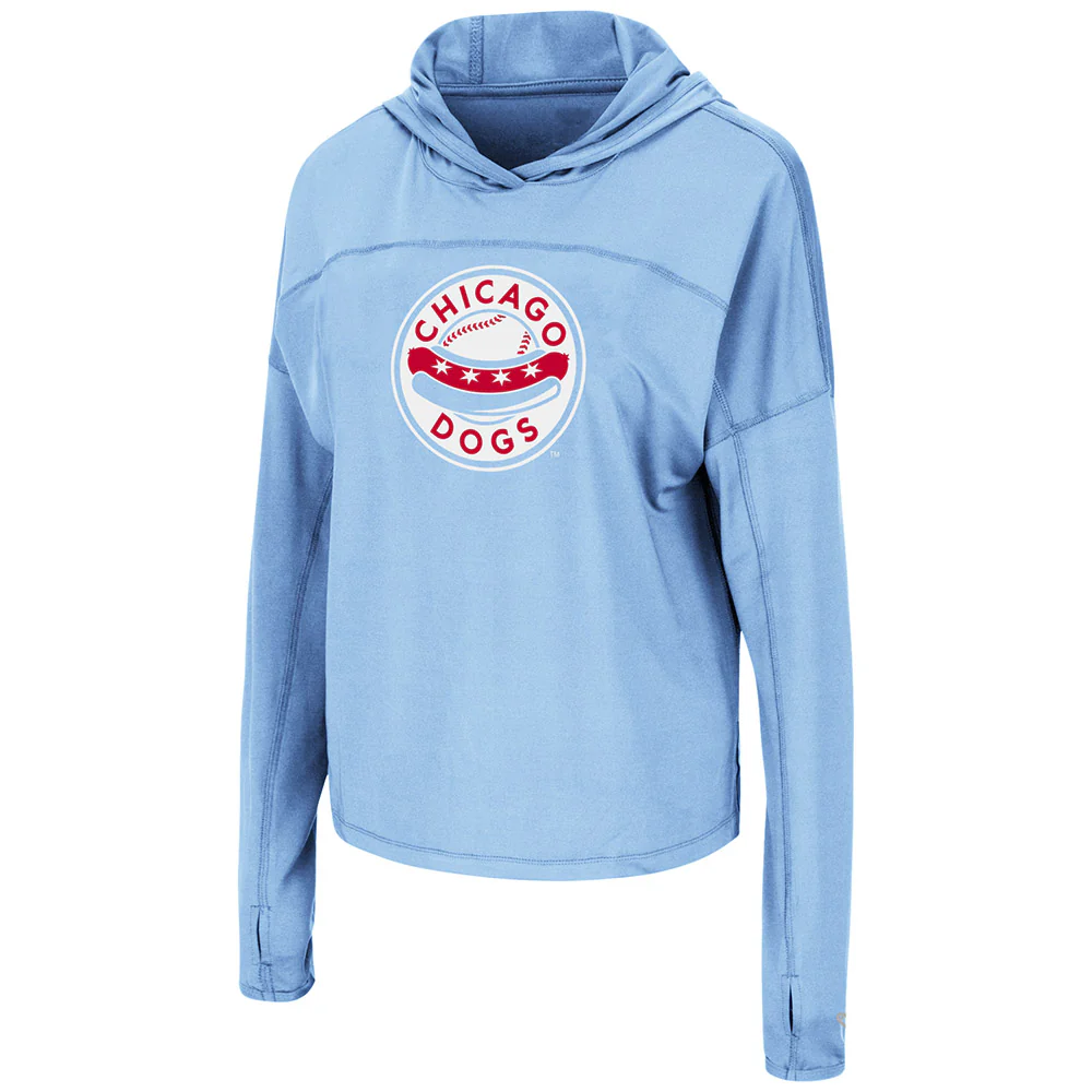 CHICAGO DOGS WOMENS HOODED PERFORMANCE TEE