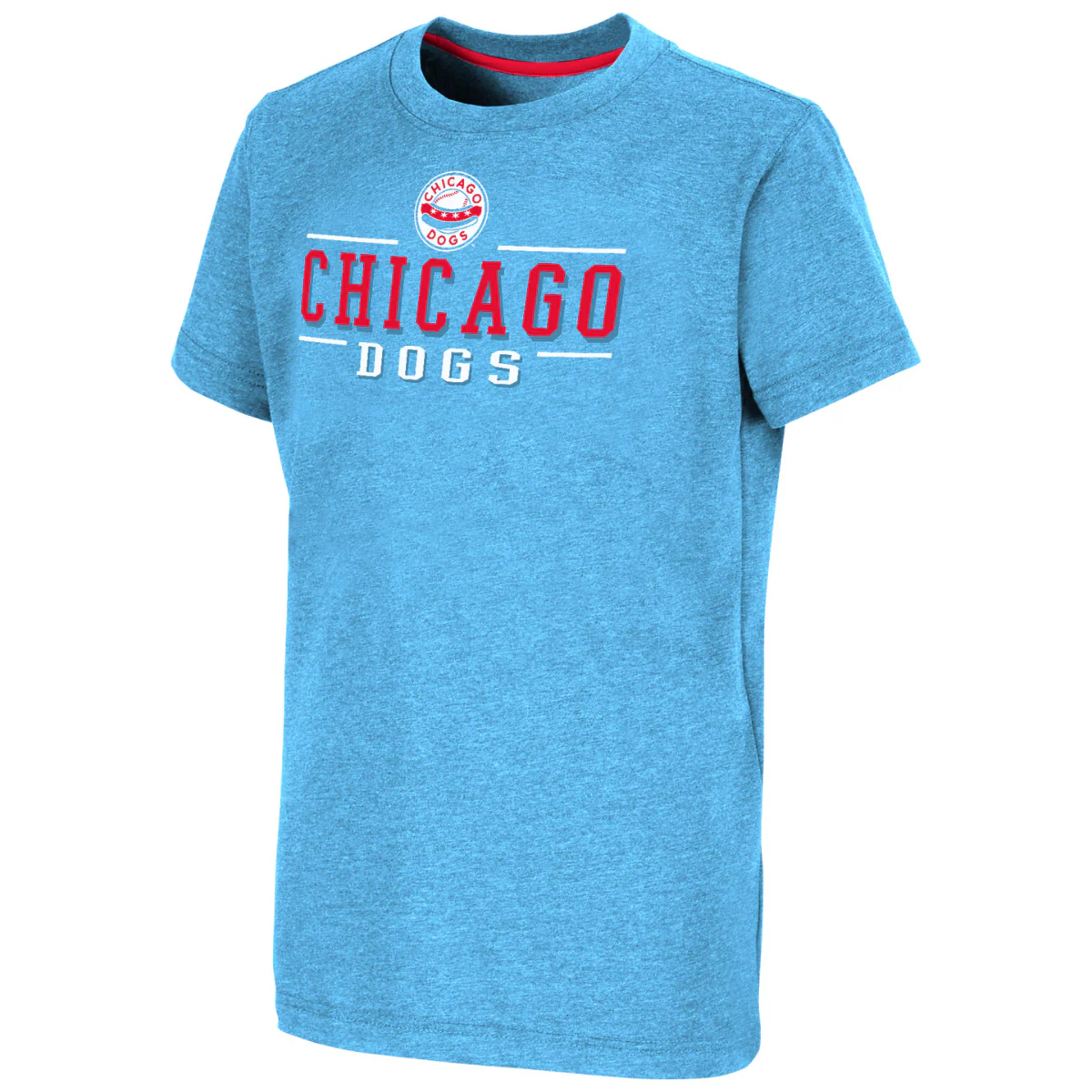 CHICAGO DOGS COLOSSEUM YOUTH TOONTOWN SHORT SLEEVE TEE SHIRT - LIGHT BLUE